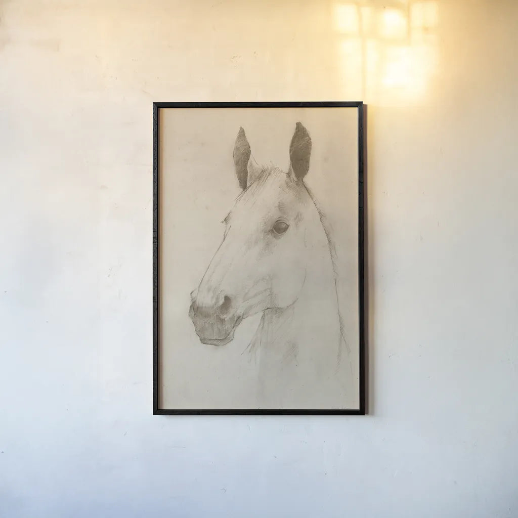 Caesar on Aged Paper by Avery Tillmon. shown as a paper print in a black flame. Available as a archival giclee rolled canvas, fine art paper, or poster print. SKU 96287h.