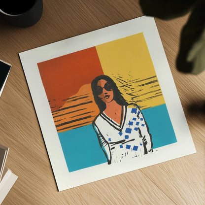 Camila by Avery Tillmon. Shown as a detailed flat fine art print, highlighting archival giclee quality. Available as an archival giclee rolled canvas, fine art paper, or poster print. SKU 46772a.