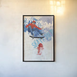 Catching Air I by Avery Tillmon. shown as a paper print in a black flame. Available as a archival giclee rolled canvas, fine art paper, or poster print. SKU 38799h.