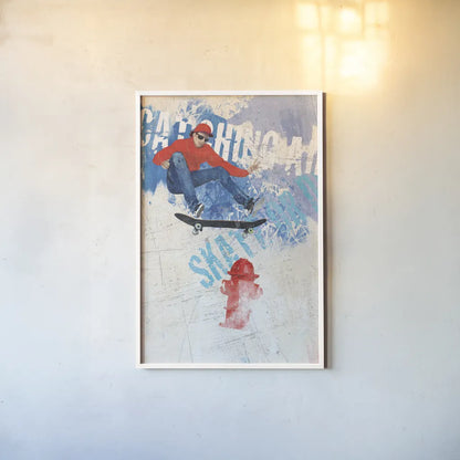 Catching Air I by Avery Tillmon. shown as a paper print in a white frame. Available as a archival giclee rolled canvas, fine art paper, or poster print. SKU 38799h.