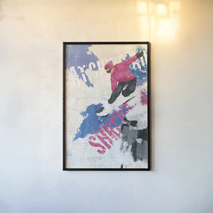 Catching Air II by Avery Tillmon. shown as a paper print in a black flame. Available as a archival giclee rolled canvas, fine art paper, or poster print. SKU 38800h.