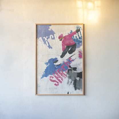 Catching Air II by Avery Tillmon. shown as a paper print in a natural frame. Available as a archival giclee rolled canvas, fine art paper, or poster print. SKU 38800h.