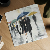 City In The Rain II by Avery Tillmon. Shown as a detailed flat fine art print, highlighting archival giclee quality. Available as an archival giclee rolled canvas, fine art paper, or poster print. SKU 54228a.