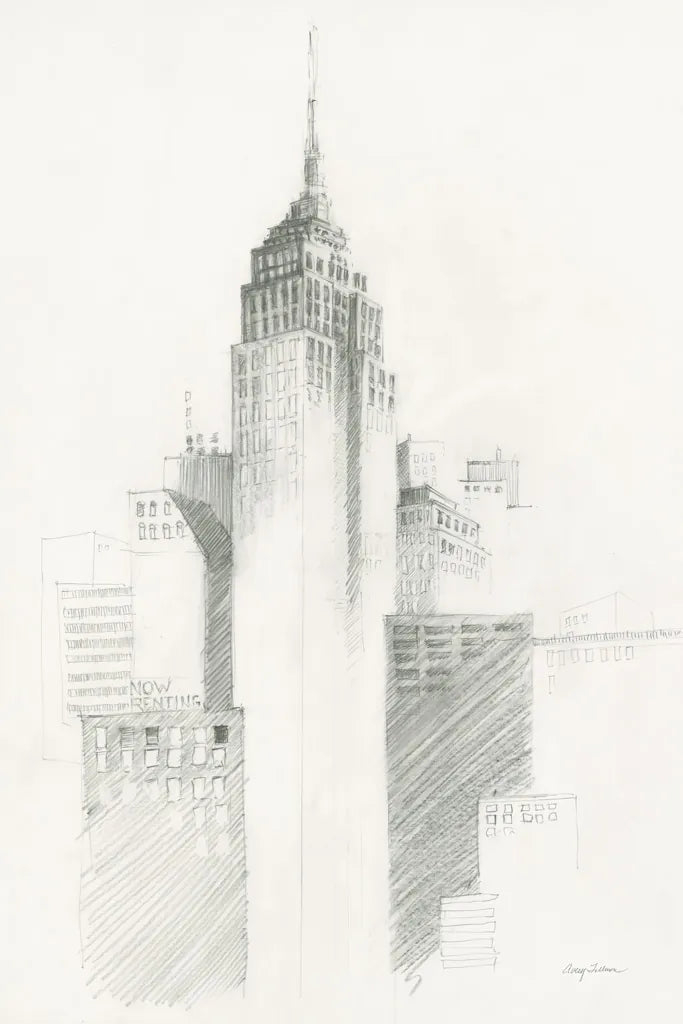 City Sketch I by Avery Tillmon. SKU 70957h. Archival Giclee Fine art print for wall decor.