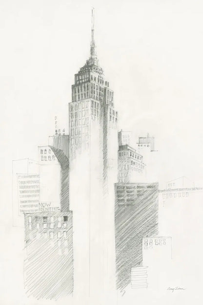 City Sketch I by Avery Tillmon. SKU 70957h. Archival Giclee Fine art print for wall decor.