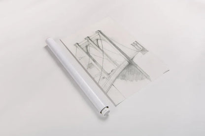 City Sketch II by Avery Tillmon. shown as a rolled paper print. Available as archival giclee rolled canvas, fine art paper, or poster print. SKU 70958h.