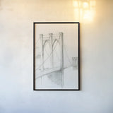 City Sketch II by Avery Tillmon. shown as a paper print in a black flame. Available as a archival giclee rolled canvas, fine art paper, or poster print. SKU 70958h.