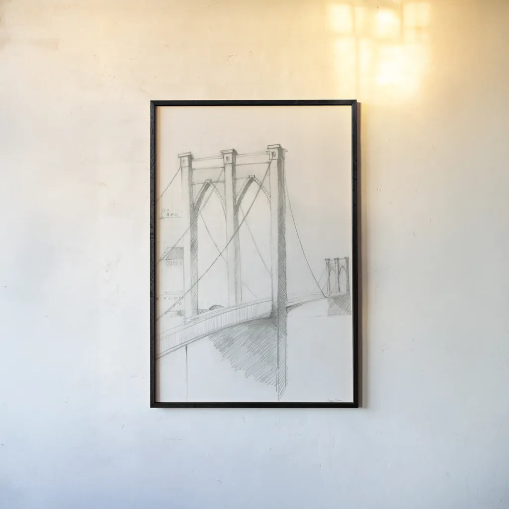 City Sketch II by Avery Tillmon. shown as a paper print in a black flame. Available as a archival giclee rolled canvas, fine art paper, or poster print. SKU 70958h.