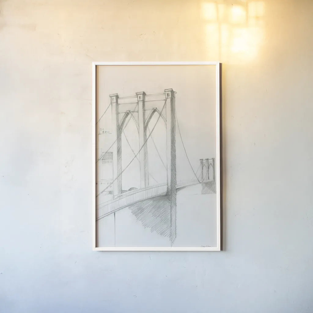 City Sketch II by Avery Tillmon. shown as a paper print in a white frame. Available as a archival giclee rolled canvas, fine art paper, or poster print. SKU 70958h.