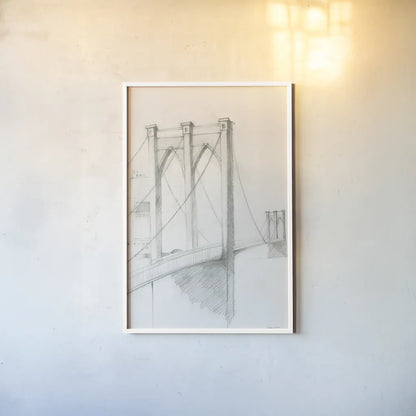 City Sketch II by Avery Tillmon. shown as a paper print in a white frame. Available as a archival giclee rolled canvas, fine art paper, or poster print. SKU 70958h.