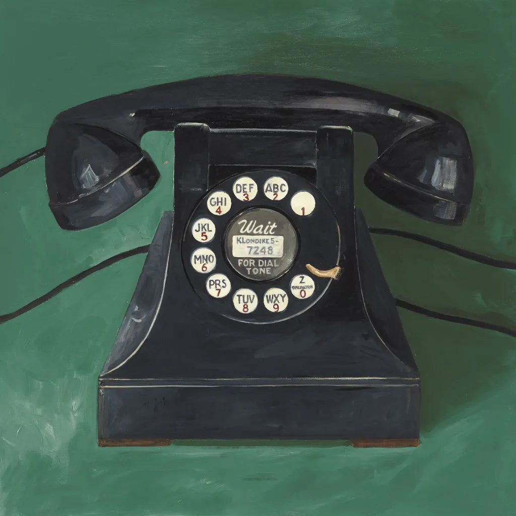 Classic Telephone Emerald by Avery Tillmon. SKU 96708a. Archival Giclee Fine art print for wall decor.