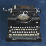 Classic Typewriter Navy by Avery Tillmon. SKU 96709a. Archival Giclee Fine art print for wall decor.