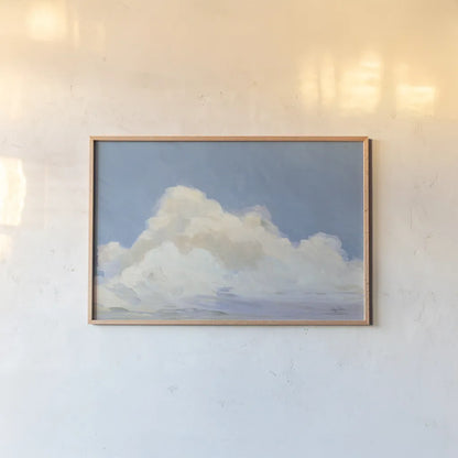 Clouds Over Low Tide by Avery Tillmon. shown as a paper print in a natural frame. Available as a archival giclee rolled canvas, fine art paper, or poster print. SKU 59071i.
