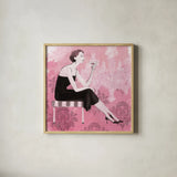 Couture Lady III by Avery Tillmon. Shown in a natural wood glass frame for a timeless modern aesthetic. Available as an archival giclee rolled canvas, fine art paper, or poster print. SKU 35788a.
