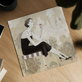 Couture Lady III Cream by Avery Tillmon. Shown as a detailed flat fine art print, highlighting archival giclee quality. Available as an archival giclee rolled canvas, fine art paper, or poster print. SKU 35787a.