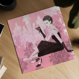 Couture Lady IV by Avery Tillmon. Shown as a detailed flat fine art print, highlighting archival giclee quality. Available as an archival giclee rolled canvas, fine art paper, or poster print. SKU 35786a.