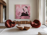 Couture Lady IV by Avery Tillmon. Shown as extra-large giant wall art in a modern living room. Available as an archival giclee rolled canvas, fine art paper, or poster print. SKU 35786a.