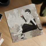 Couture Lady IV Cream by Avery Tillmon. Shown as a detailed flat fine art print, highlighting archival giclee quality. Available as an archival giclee rolled canvas, fine art paper, or poster print. SKU 35785a.
