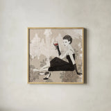 Couture Lady IV Cream by Avery Tillmon. Shown in a natural wood glass frame for a timeless modern aesthetic. Available as an archival giclee rolled canvas, fine art paper, or poster print. SKU 35785a.
