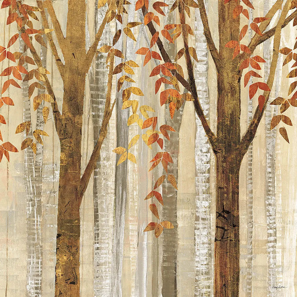 Down to the Woods Autumn Square I by Avery Tillmon. SKU 49550a. Archival Giclee Fine art print for wall decor.