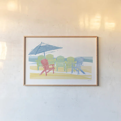 Easy Life I by Avery Tillmon. shown as a paper print in a natural frame. Available as a archival giclee rolled canvas, fine art paper, or poster print. SKU 48762i.