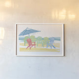 Easy Life I by Avery Tillmon. shown as a paper print in a white frame. Available as a archival giclee rolled canvas, fine art paper, or poster print. SKU 48762i.