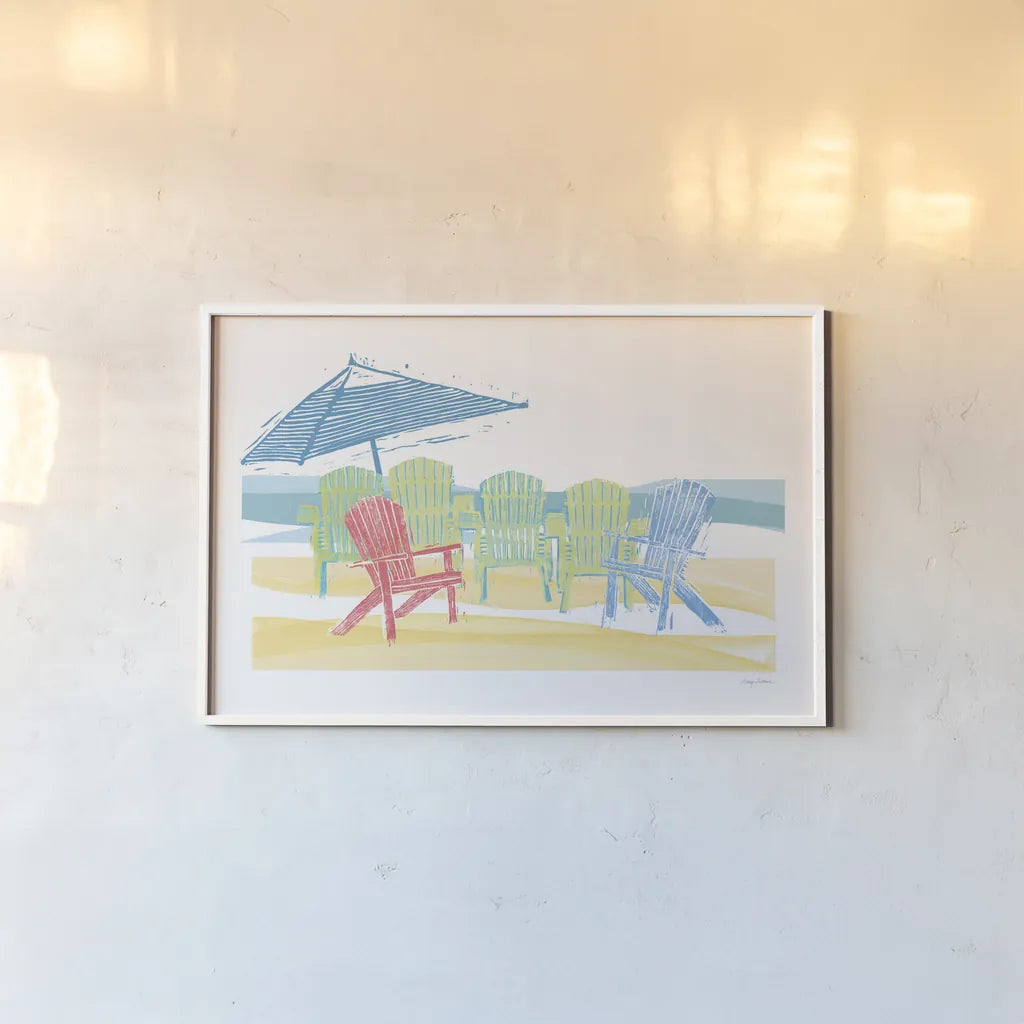 Easy Life I by Avery Tillmon. shown as a paper print in a white frame. Available as a archival giclee rolled canvas, fine art paper, or poster print. SKU 48762i.