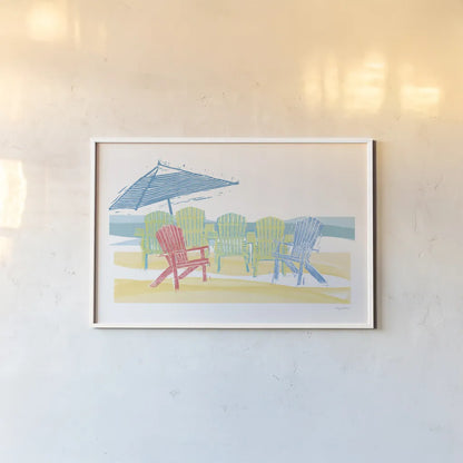 Easy Life I by Avery Tillmon. shown as a paper print in a white frame. Available as a archival giclee rolled canvas, fine art paper, or poster print. SKU 48762i.