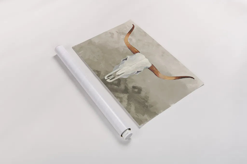 Echoes Taupe Crop by Avery Tillmon. shown as a rolled paper print. Available as archival giclee rolled canvas, fine art paper, or poster print. SKU 24014i.