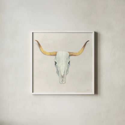 Echoes White Gold by Avery Tillmon. Shown in a crisp white glass frame for a clean and minimalist style. Available as an archival giclee rolled canvas, fine art paper, or poster print. SKU 51746a.