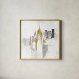 Empire State Building No Words by Avery Tillmon. Shown in a natural wood glass frame for a timeless modern aesthetic. Available as an archival giclee rolled canvas, fine art paper, or poster print. SKU 49633a.