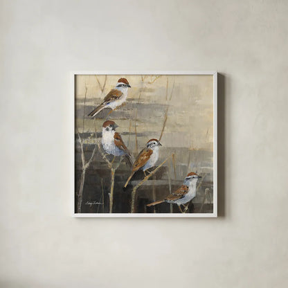 Evening Sanctuary II by Avery Tillmon. Shown in a crisp white glass frame for a clean and minimalist style. Available as an archival giclee rolled canvas, fine art paper, or poster print. SKU 13242a.