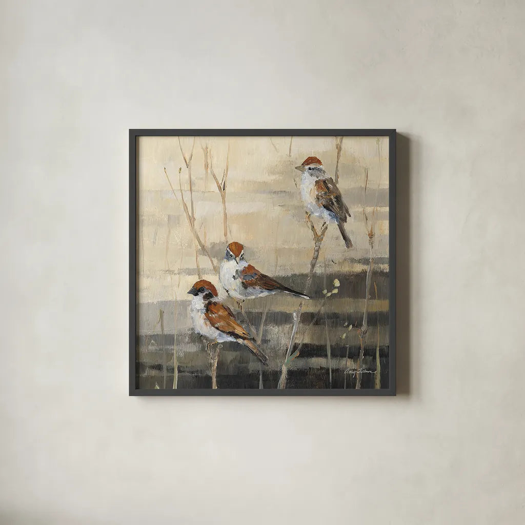 Evening Sanctuary III by Avery Tillmon. Shown in a sleek black glass frame for a contemporary gallery look. Available as an archival giclee rolled canvas, fine art paper, or poster print. SKU 13243a.