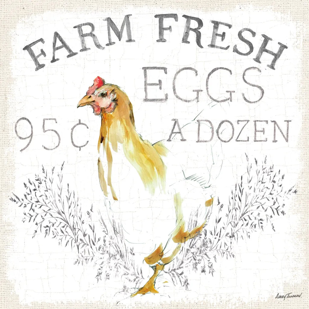 Farm Fresh burlap by Avery Tillmon. SKU 58149a. Archival Giclee Fine art print for wall decor.