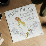 Farm Fresh burlap by Avery Tillmon. Shown as a detailed flat fine art print, highlighting archival giclee quality. Available as an archival giclee rolled canvas, fine art paper, or poster print. SKU 58149a.
