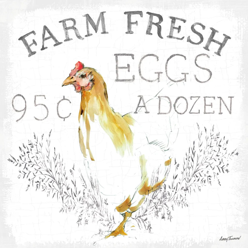 Farm Fresh enamel by Avery Tillmon. SKU 58151a. Archival Giclee Fine art print for wall decor.