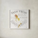 Farm Fresh wood by Avery Tillmon. Shown in a crisp white glass frame for a clean and minimalist style. Available as an archival giclee rolled canvas, fine art paper, or poster print. SKU 58150a.