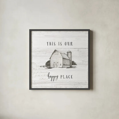 Farm Life IV Shiplap by Avery Tillmon. Shown in a sleek black glass frame for a contemporary gallery look. Available as an archival giclee rolled canvas, fine art paper, or poster print. SKU 38474a.