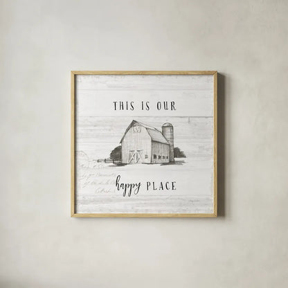 Farm Life IV Shiplap by Avery Tillmon. Shown in a natural wood glass frame for a timeless modern aesthetic. Available as an archival giclee rolled canvas, fine art paper, or poster print. SKU 38474a.