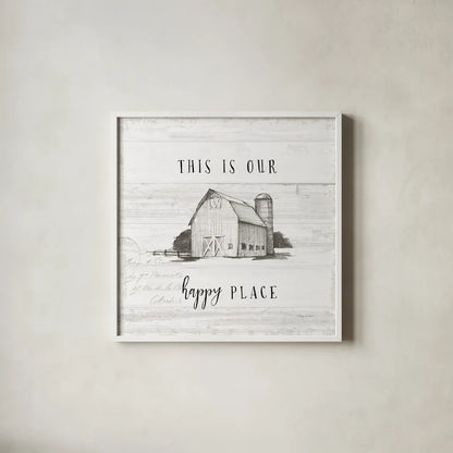 Farm Life IV Shiplap by Avery Tillmon. Shown in a crisp white glass frame for a clean and minimalist style. Available as an archival giclee rolled canvas, fine art paper, or poster print. SKU 38474a.