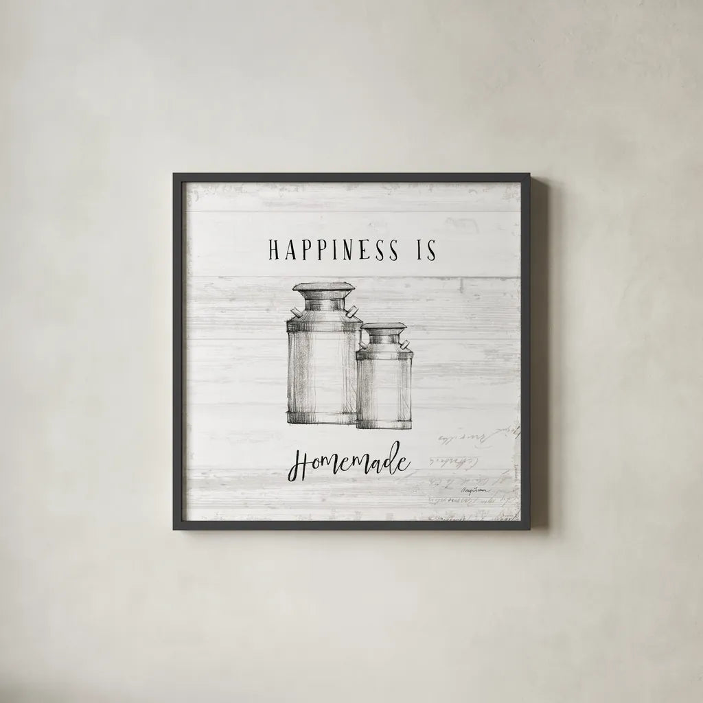 Farm Life V Shiplap by Avery Tillmon. Shown in a sleek black glass frame for a contemporary gallery look. Available as an archival giclee rolled canvas, fine art paper, or poster print. SKU 38475a.