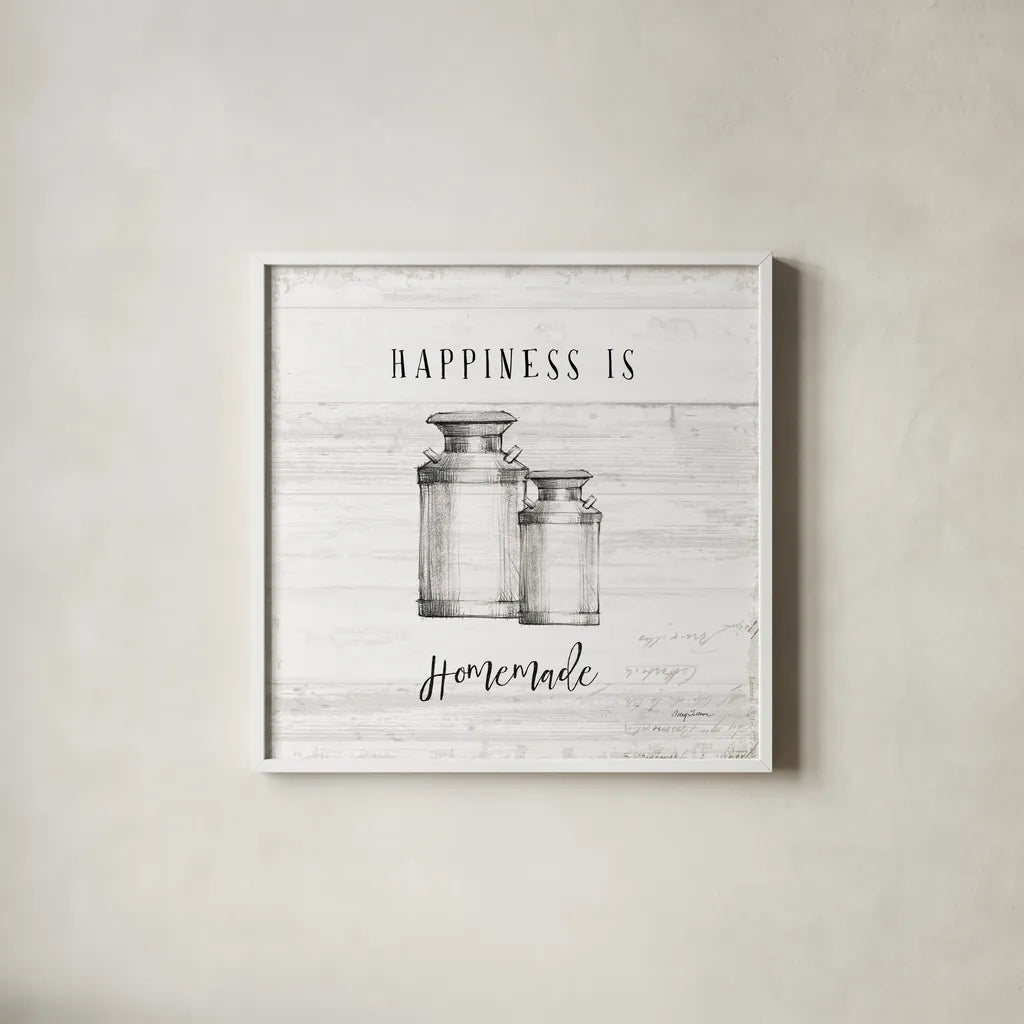 Farm Life V Shiplap by Avery Tillmon. Shown in a crisp white glass frame for a clean and minimalist style. Available as an archival giclee rolled canvas, fine art paper, or poster print. SKU 38475a.