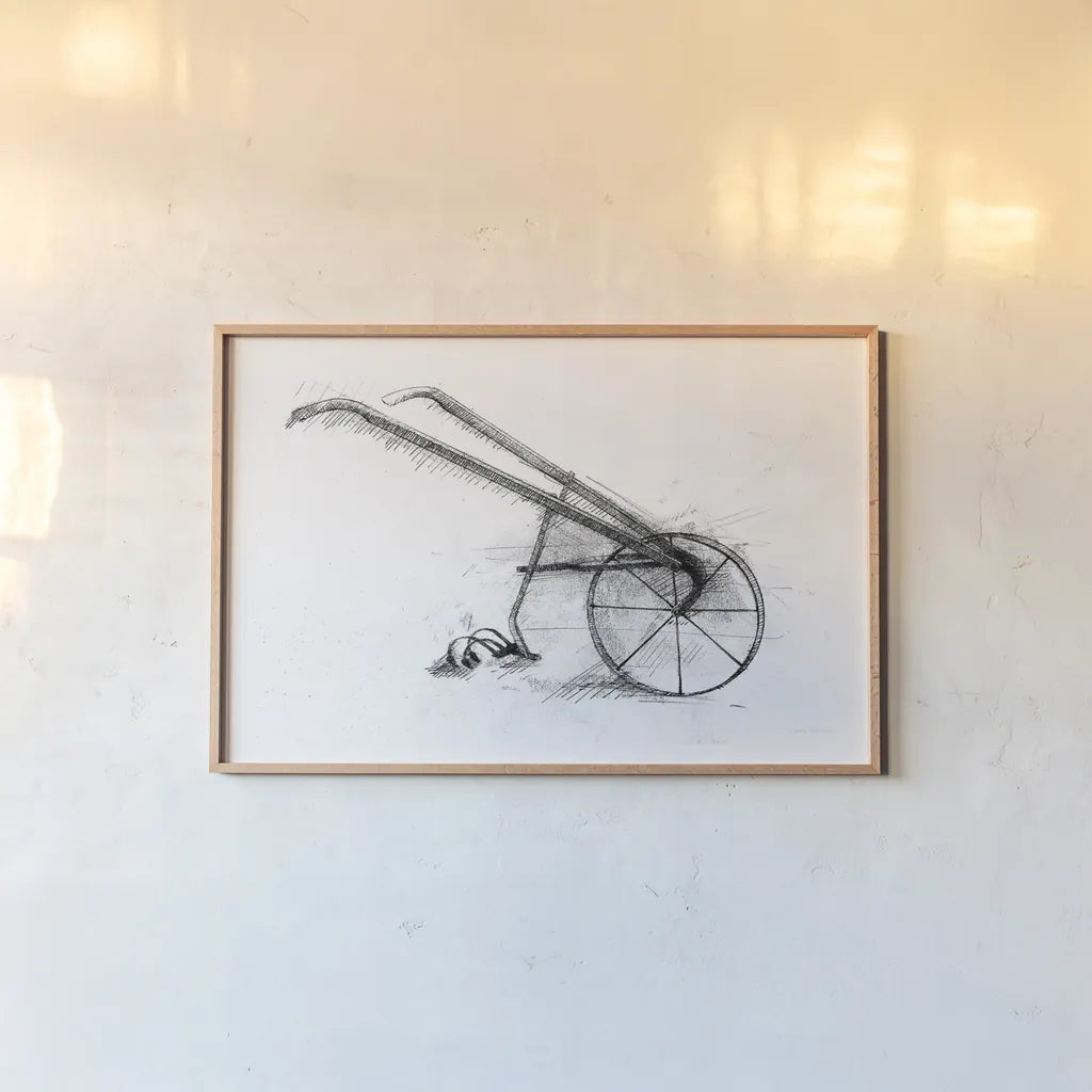 Farm and Garden III by Avery Tillmon. shown as a paper print in a natural frame. Available as a archival giclee rolled canvas, fine art paper, or poster print. SKU 59899i.