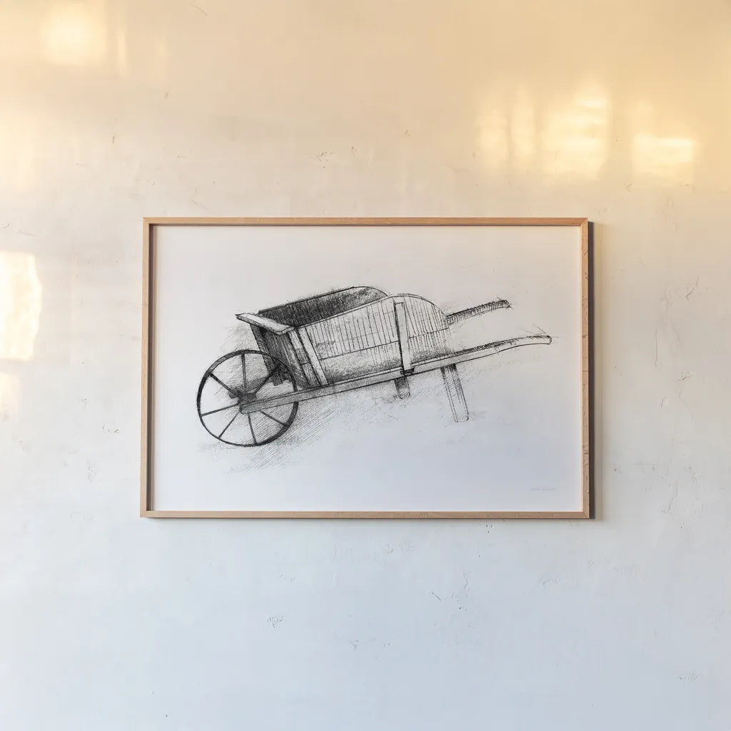 Farm and Garden IV by Avery Tillmon. shown as a paper print in a natural frame. Available as a archival giclee rolled canvas, fine art paper, or poster print. SKU 59900i.