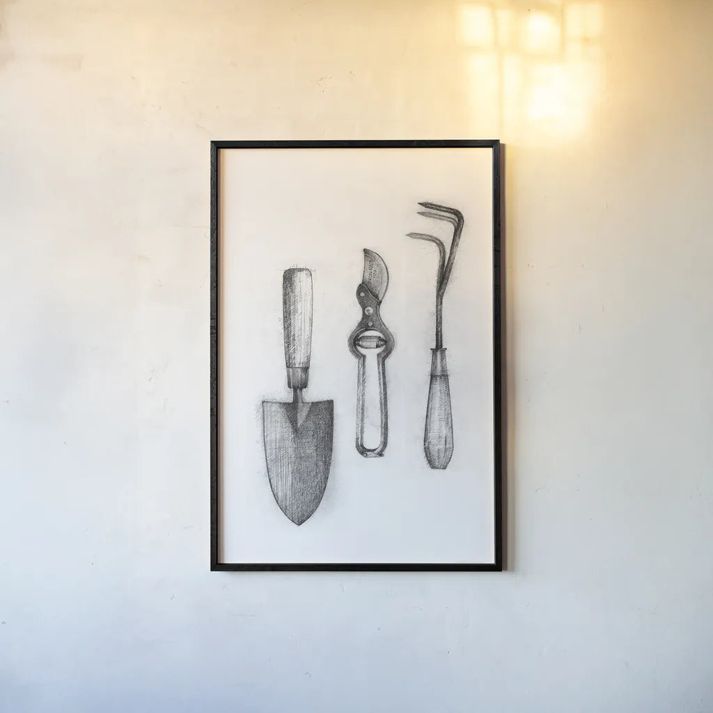 Farm and Garden V by Avery Tillmon. shown as a paper print in a black flame. Available as a archival giclee rolled canvas, fine art paper, or poster print. SKU 59901h.