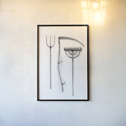 Farm and Garden VI by Avery Tillmon. shown as a paper print in a black flame. Available as a archival giclee rolled canvas, fine art paper, or poster print. SKU 59902h.