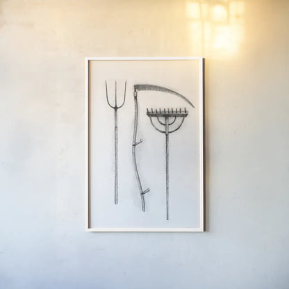 Farm and Garden VI by Avery Tillmon. shown as a paper print in a white frame. Available as a archival giclee rolled canvas, fine art paper, or poster print. SKU 59902h.