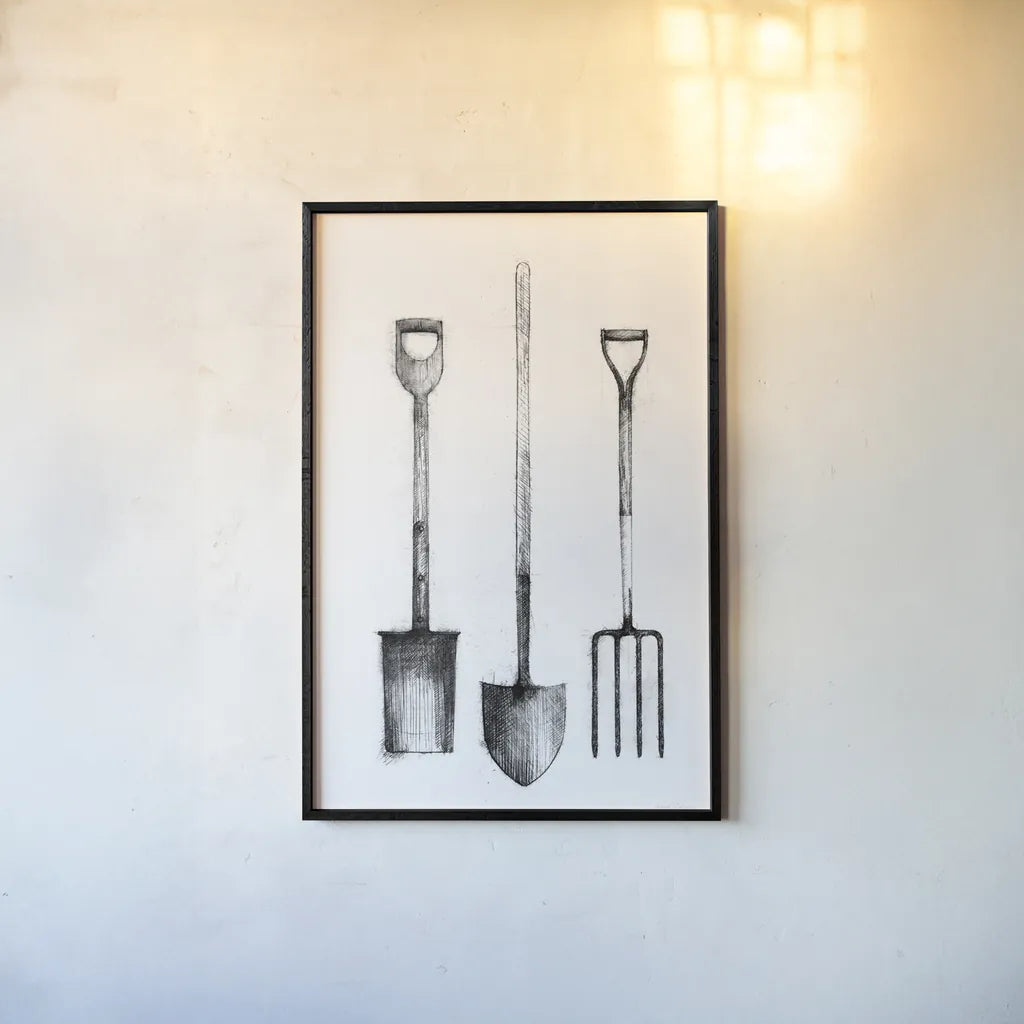 Farm and Garden VII by Avery Tillmon. shown as a paper print in a black flame. Available as a archival giclee rolled canvas, fine art paper, or poster print. SKU 59903h.