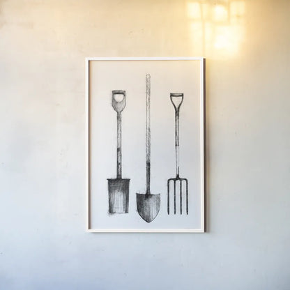 Farm and Garden VII by Avery Tillmon. shown as a paper print in a white frame. Available as a archival giclee rolled canvas, fine art paper, or poster print. SKU 59903h.