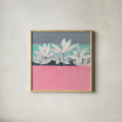 Field Day by Avery Tillmon. Shown in a natural wood glass frame for a timeless modern aesthetic. Available as an archival giclee rolled canvas, fine art paper, or poster print. SKU 36356a.